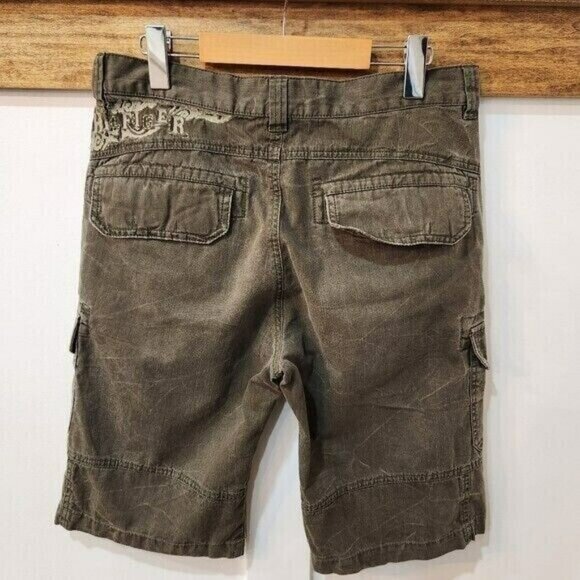 Tommy Hilfiger, Shorts, Men's, Size, 31, Green, Faded, Distressed, Y2K, Vintage - Picture 2 of 12